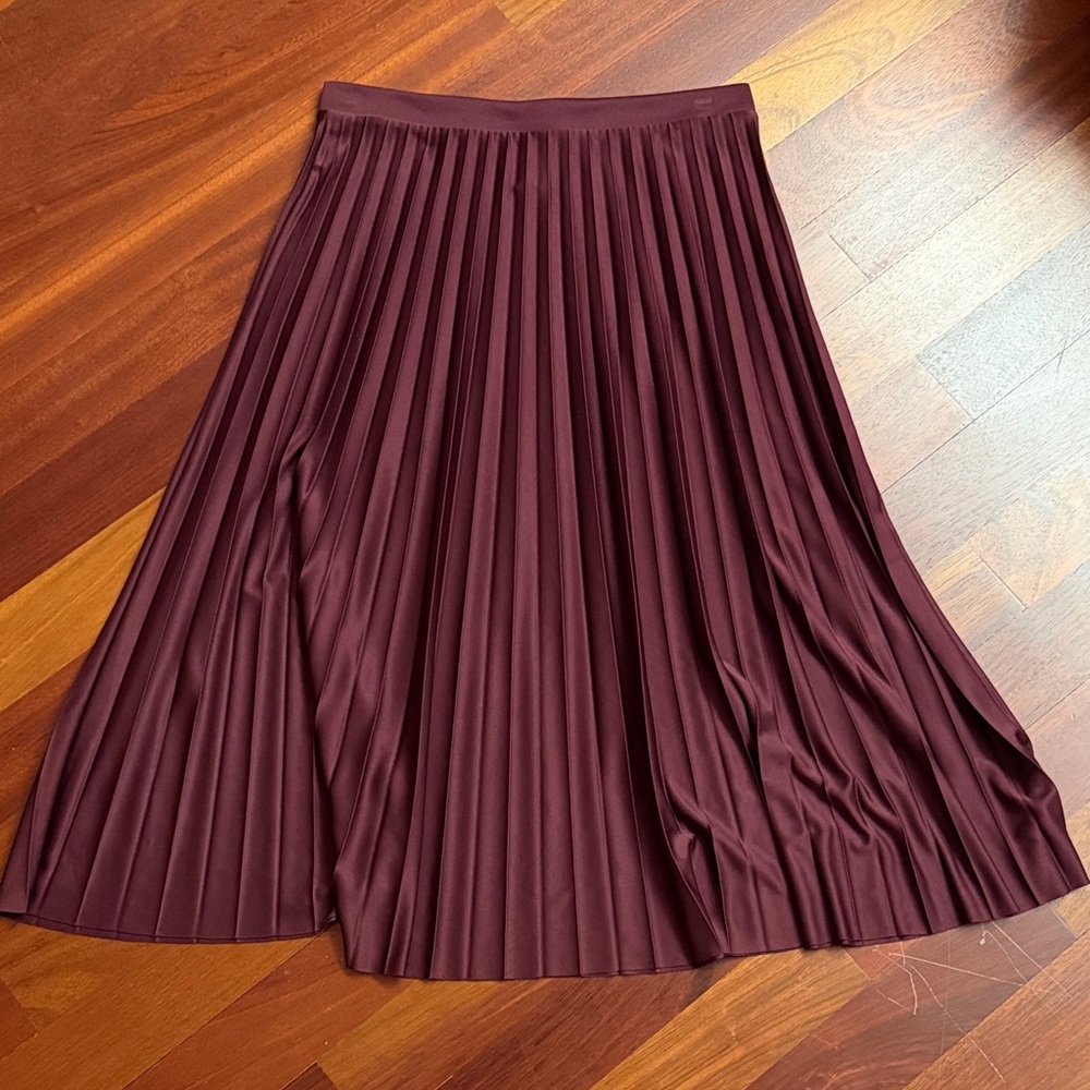 H&M Deep Burgundy A-Line Skirt